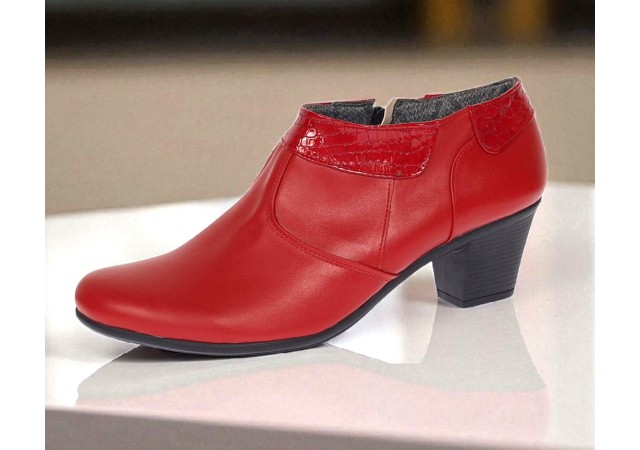 Botine dama din piele naturala cu fermoar culoare neagra Orto MV5NORT